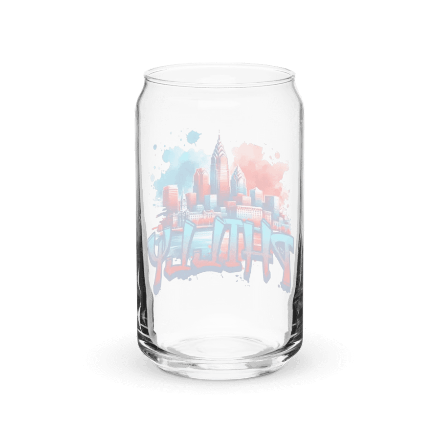 PHILLY CITYSCAPE Can-Shaped Glass - RED/BLUE product image (8)