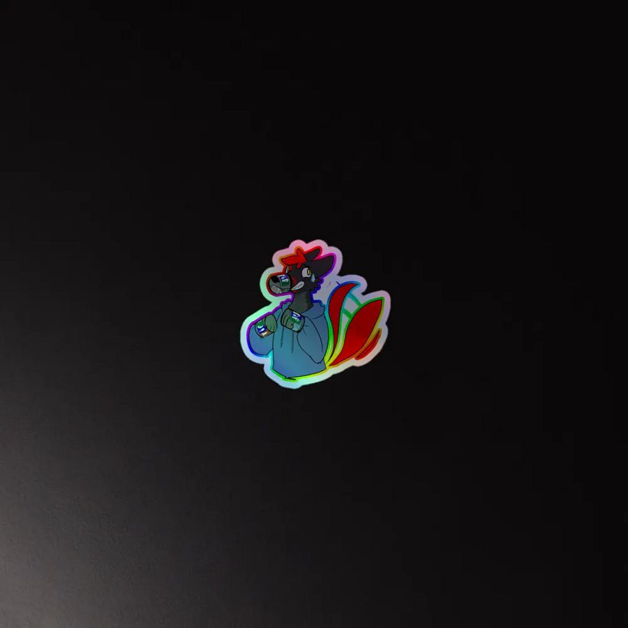 Stuck in the peanut butter Holographic Sticker product image (4)