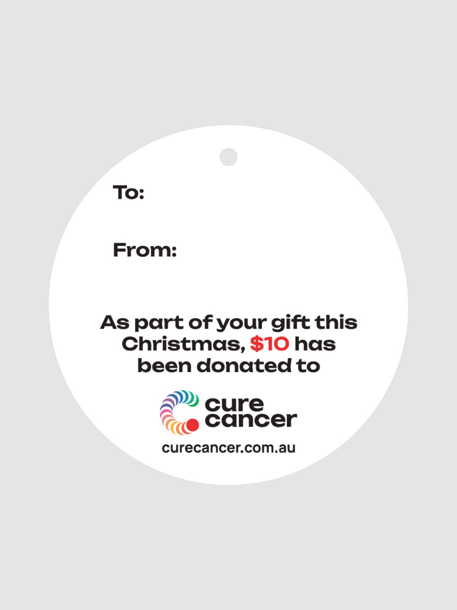 Cure Cancer | Red Xmas Gift Tag $10 product image (2)
