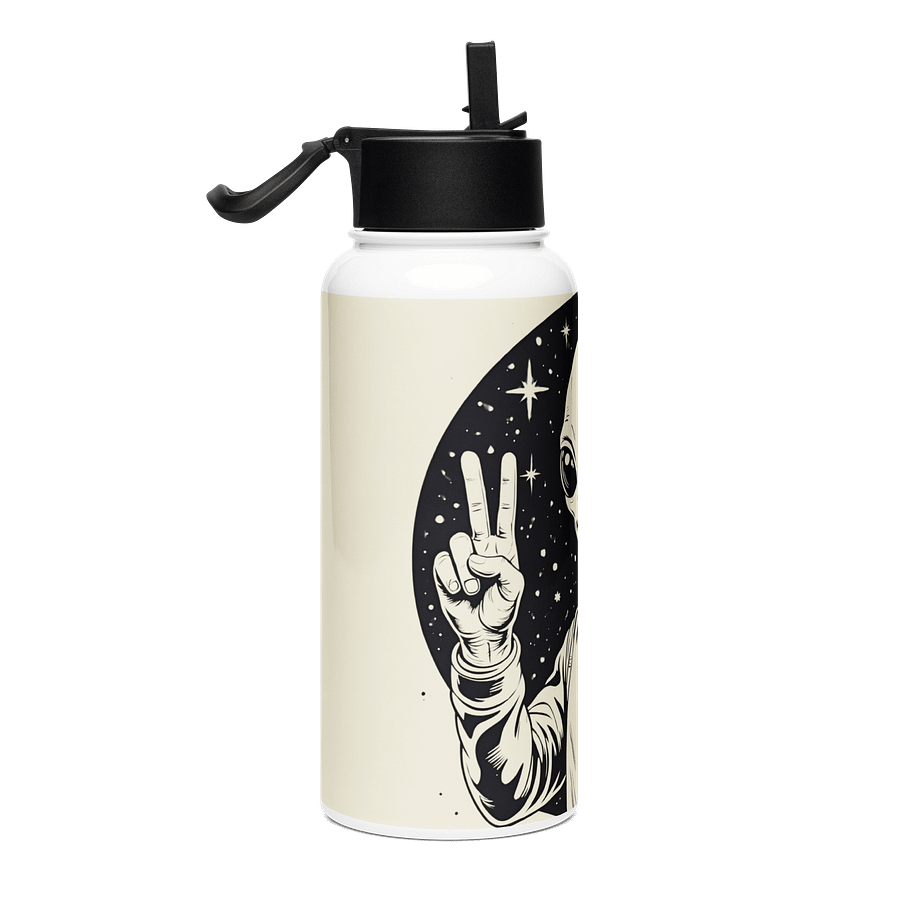 Peaceful Alien Stainless Steel Water Bottle product image (4)