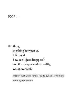 When your 💔 📚 Music by Hriday Talur ❤️🎶 Would you read this book? Book: 'Tough Skins, Tender Hearts' by Sameer Kochure. 📚 Poems about men, for everyone who loves them. #poetrytok #booktube #bookrecs #poetrylovers #cozyreading  🔥❤️🙌