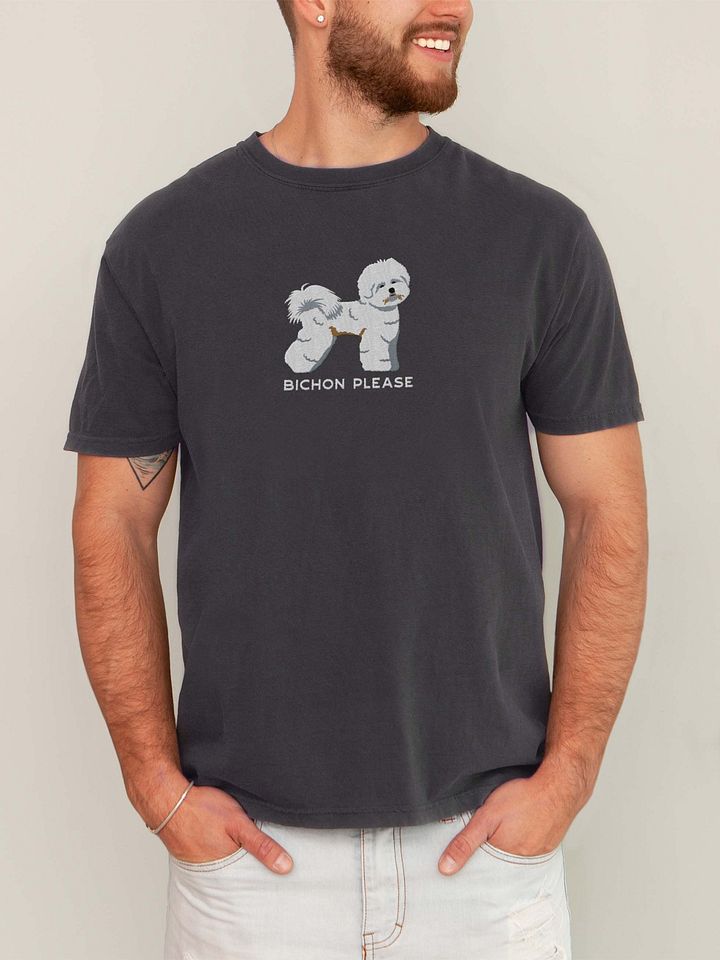 Bichon Please T-Shirt(Embroidered) of a Bichon Frise product image (2)