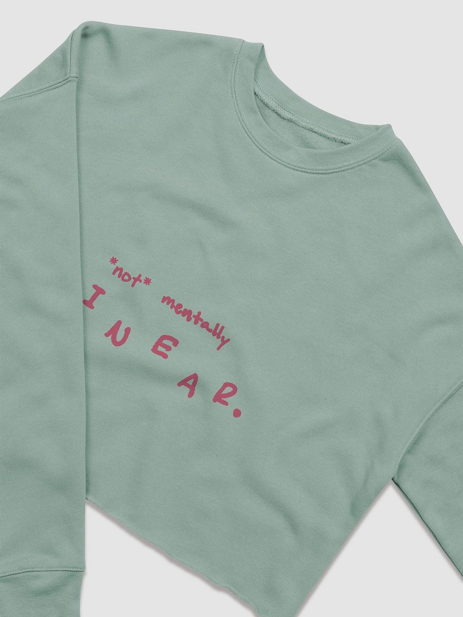 *not* mentally linear (fuchsia design) Women's Fleece Crop Sweatshirt product image (9)
