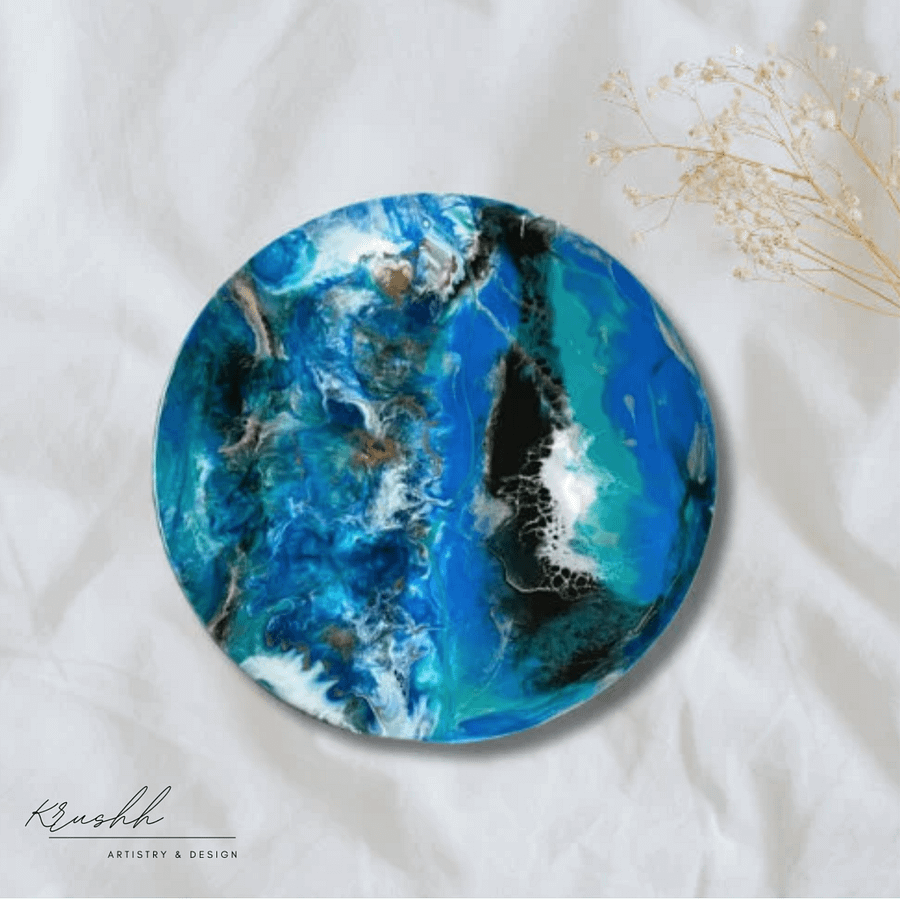 Earth's Ocean Inspired | Wall Art | Wall Decor | Resin-Wood product image (1)