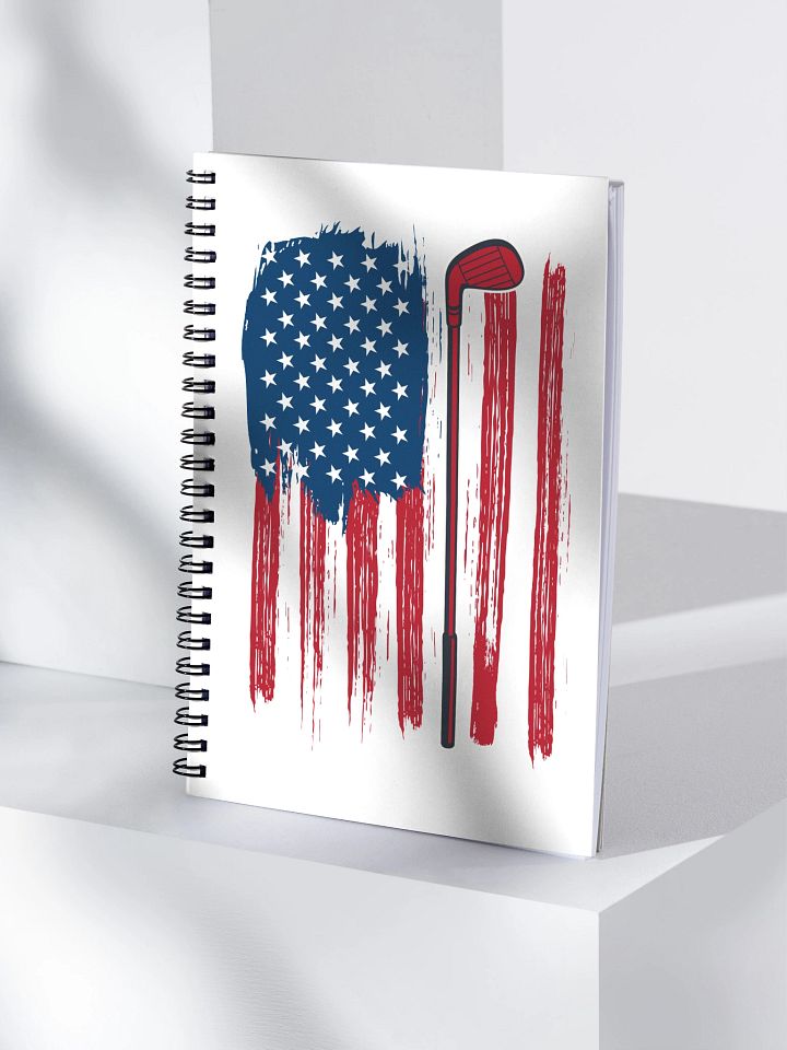 USA Flag Golfing Patriotic Spiral Notebook product image (1)