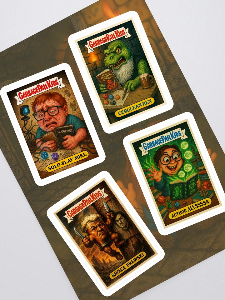 GPK Parody Sticker Sheet [TTRPG Twitter Edition] Sheet 11 product image (1)