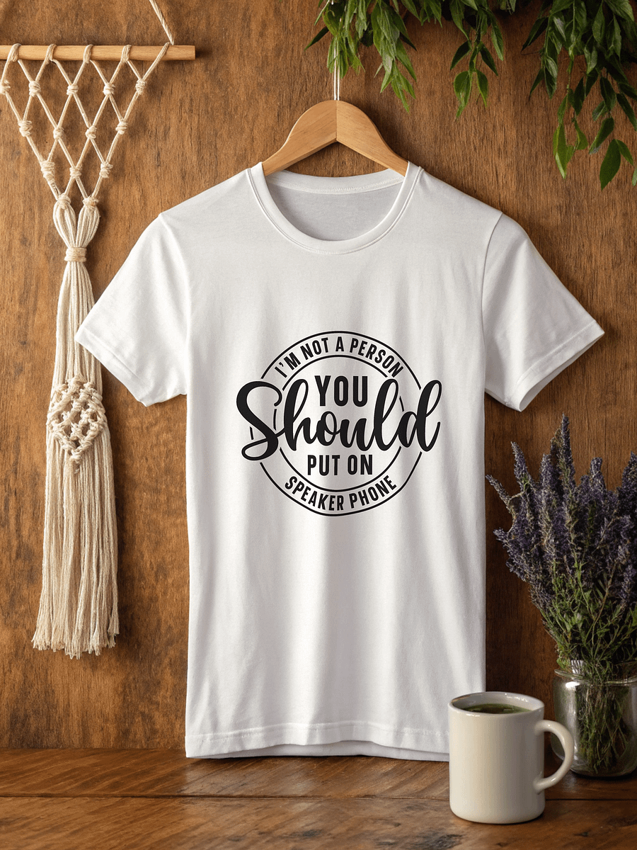 I'm Not A Person You Should Put On Speaker Phone Women White T-Shirt product image (2)