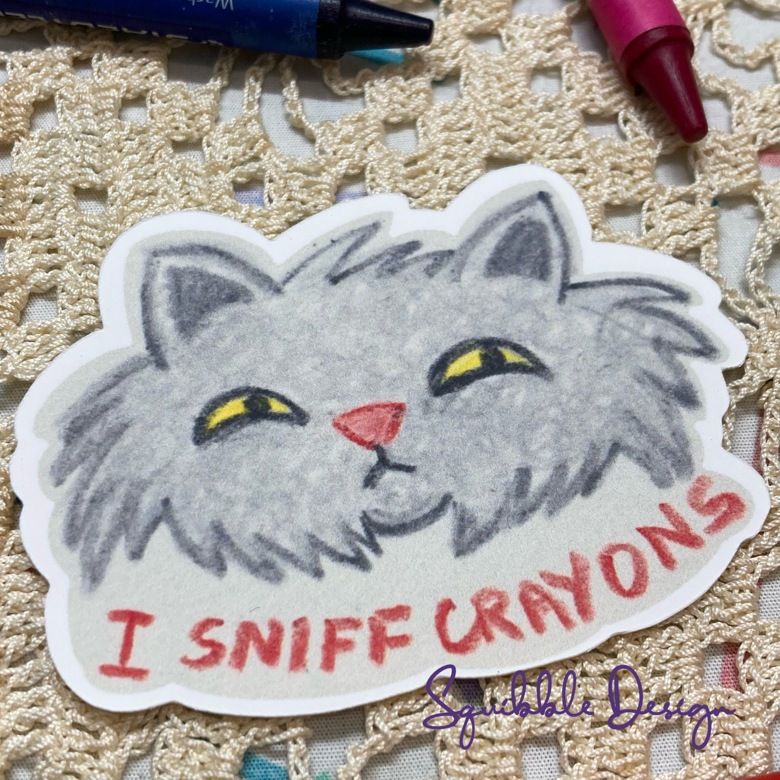 Vinyl Sticker - I Sniff Crayons product image (2)