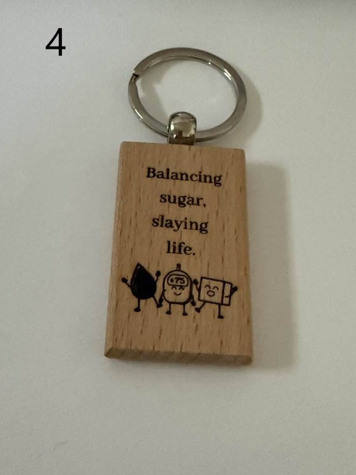 Wooden Engraved Illness Awareness Keychains | Chronic Pain, Cancer, & More  (4) product image (4)
