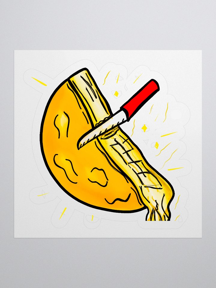 Raclette Cheese Vinyl Stickers (3" x 3") product image (1)