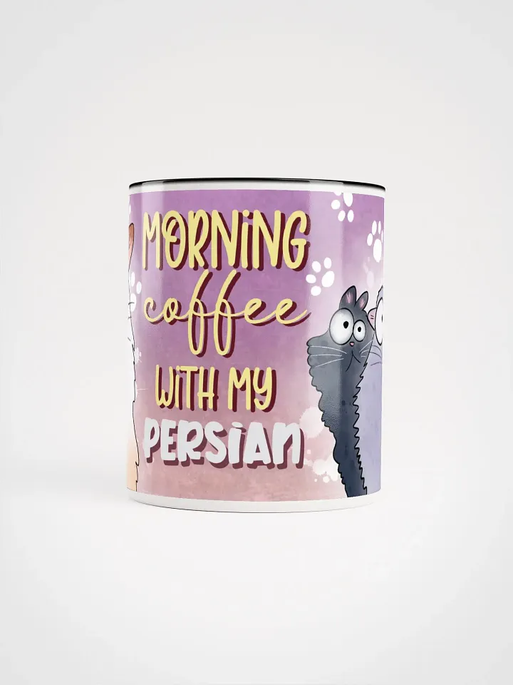 Morning Coffee With My Persian Cat Accent Mug product image (2)