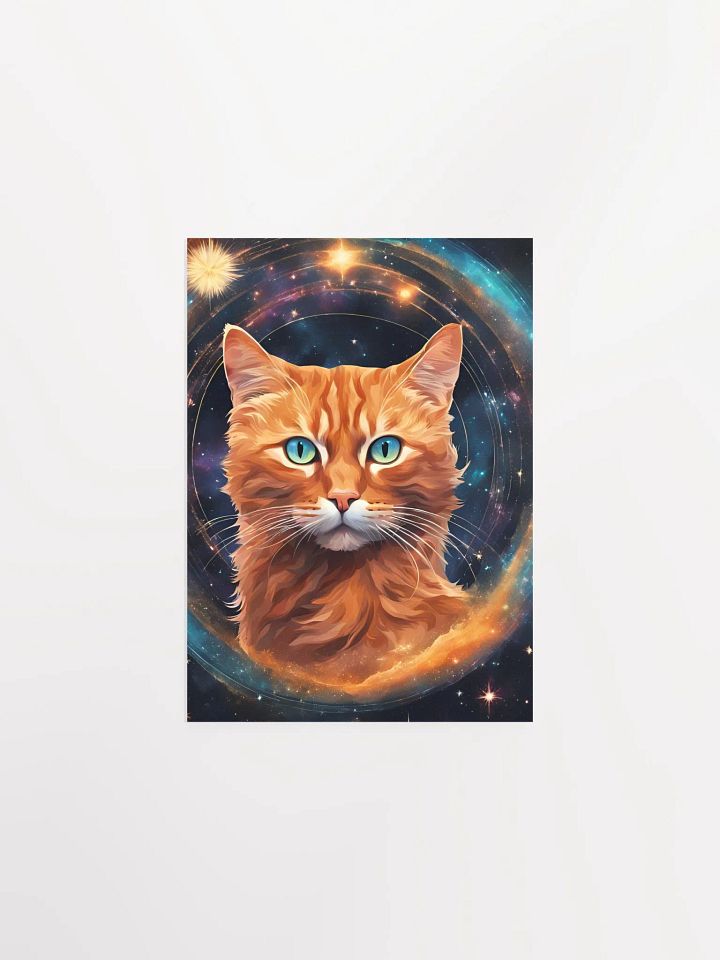 Ginger cat poster Cosmic Cat Dreams Enhanced Poster product image (3)