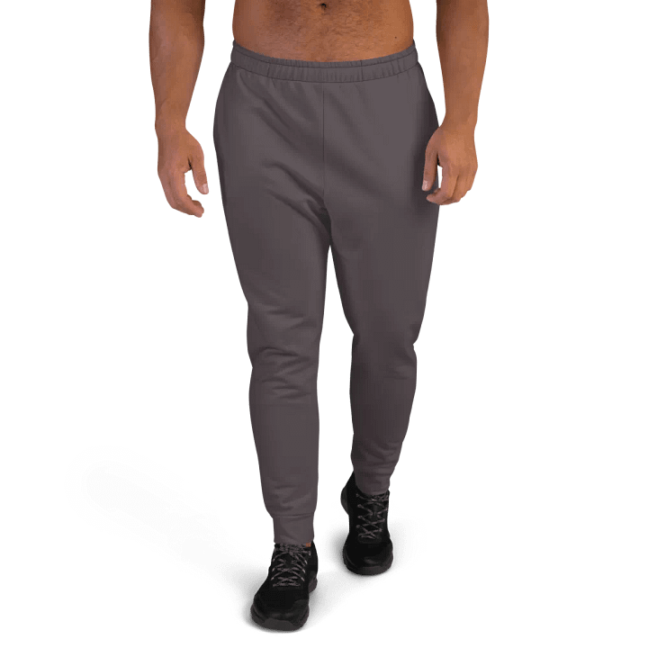 Plain Dark Brown True Summer Recycled Polyester Premium Men's Joggers by Treasure Pie product image (1)