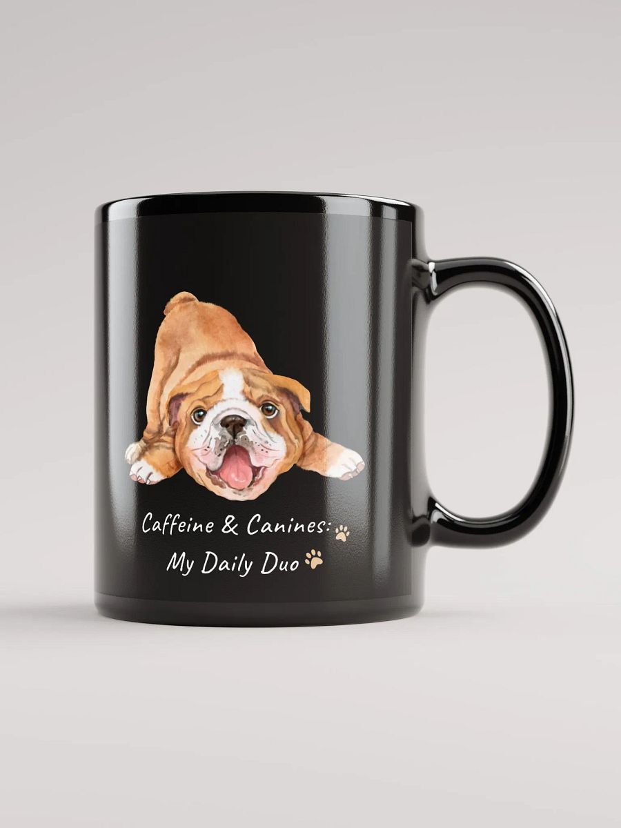 Caffeine and Canines Black Mug product image (1)