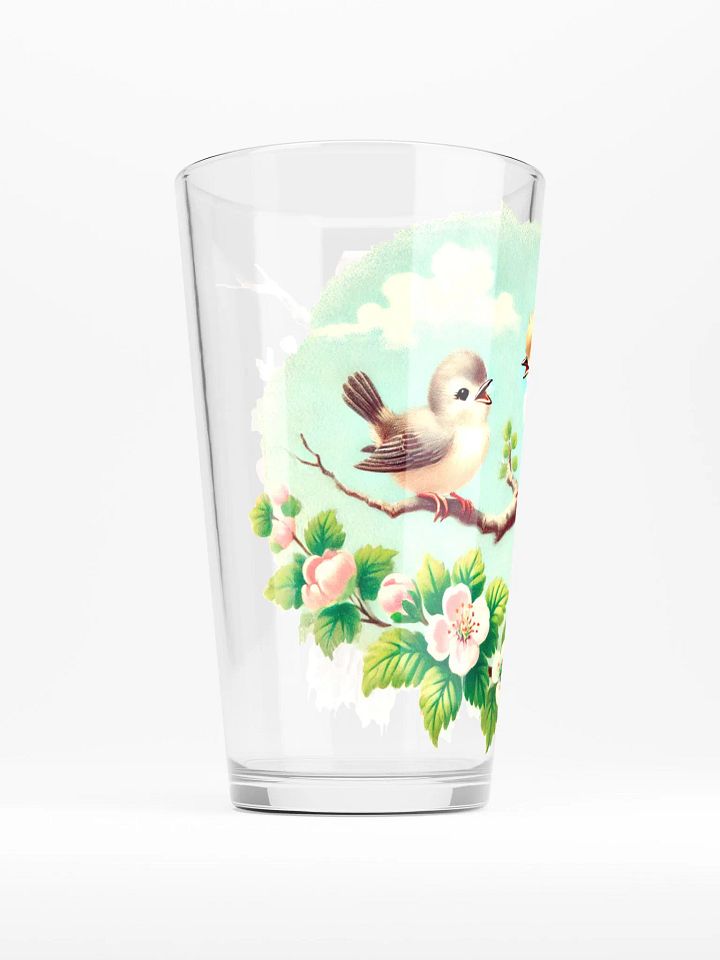 Whimsical Birds on a Tree Branch 16 oz Glass product image (2)