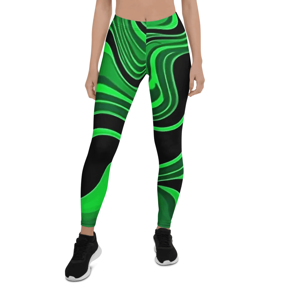 Alien Green Marble Leggings product image (1)
