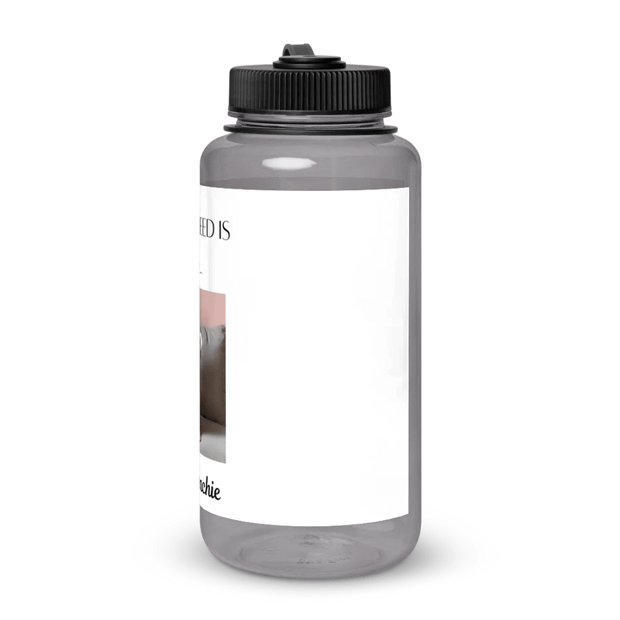 “All you need is love and a Frenchie” water bottle product image (3)