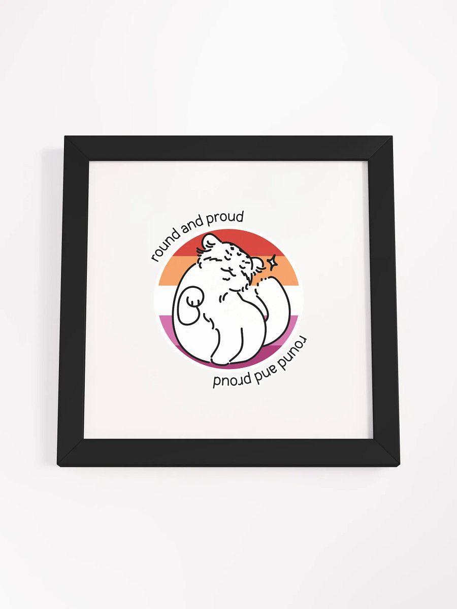 Round and Proud Manul Lesbian Version - Framed Print product image (10)