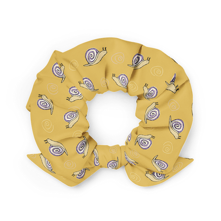 Snail Doodle Patterned Scrunchie, Yellow product image (2)