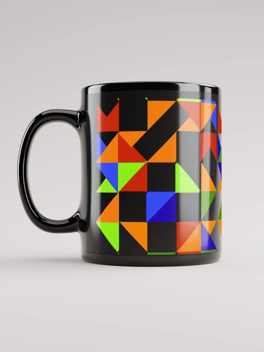 Geometric Shapes Multicolored Black Mug product image (11)