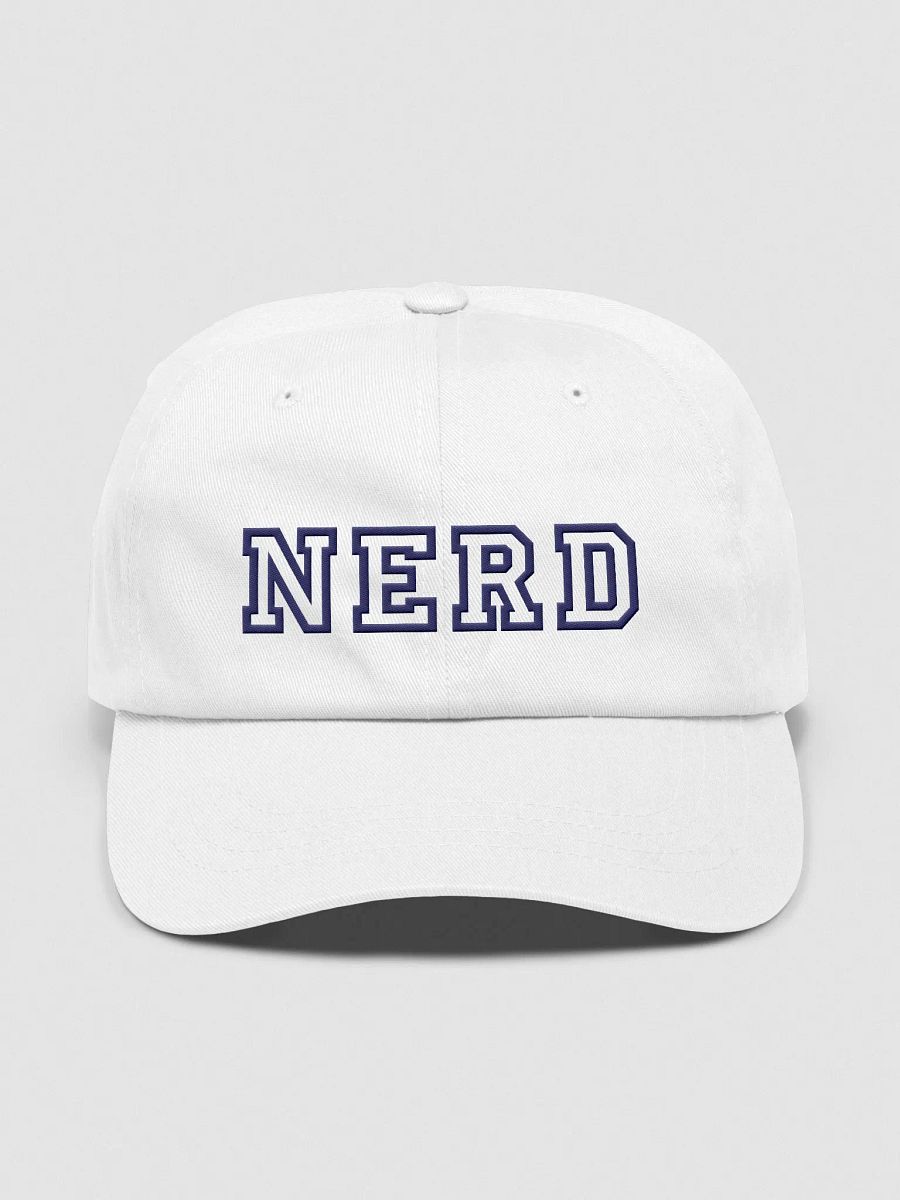 White NERD Dad Hat product image (1)