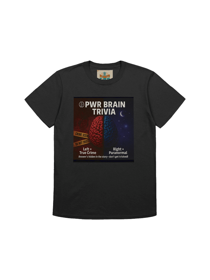 Unisex PWR Brain Trivia Black T Shirt product image (1)