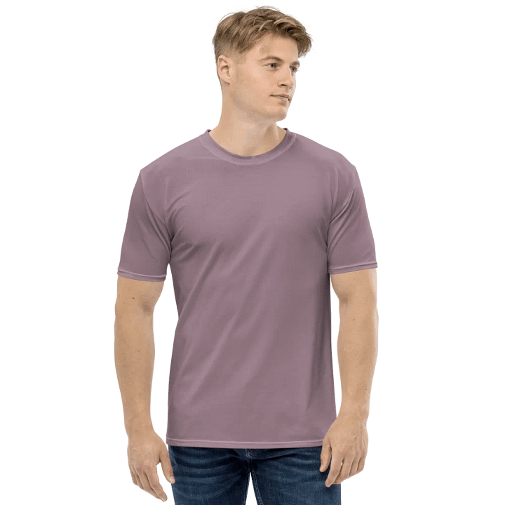 Plain Cool Brown Light Summer Men's Crewneck Polyester Heavyweight Premium T-Shirt by Treasure Pie product image (1)