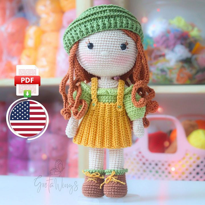 Doll Amber Autumn Pattern Amigurumi (Digital download) product image (1)