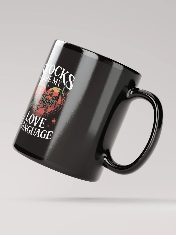 Stocks in Love Black Glossy Mug product image (2)