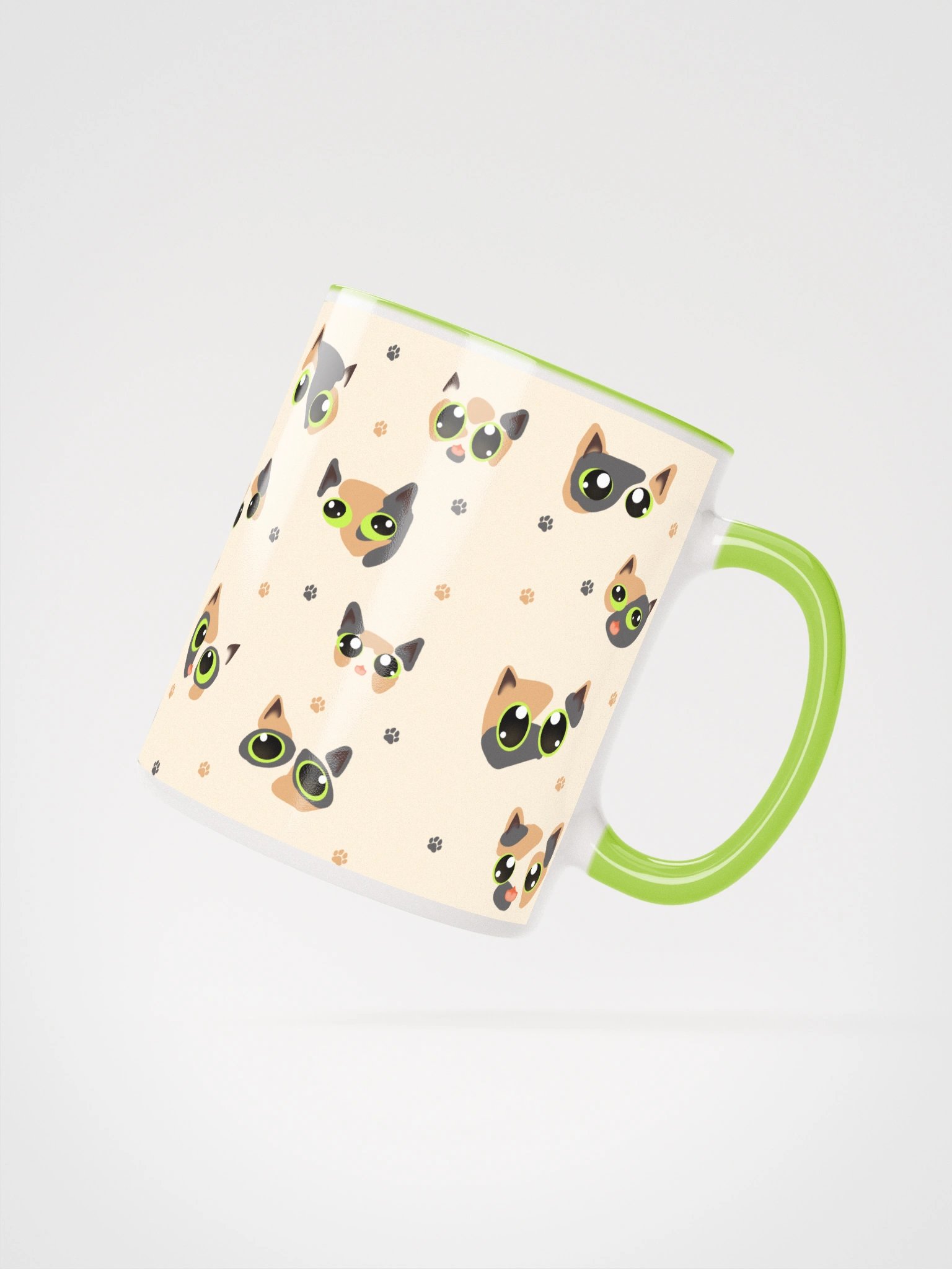 Calico Cat Faces (Green Eyes) Mug product image (2)