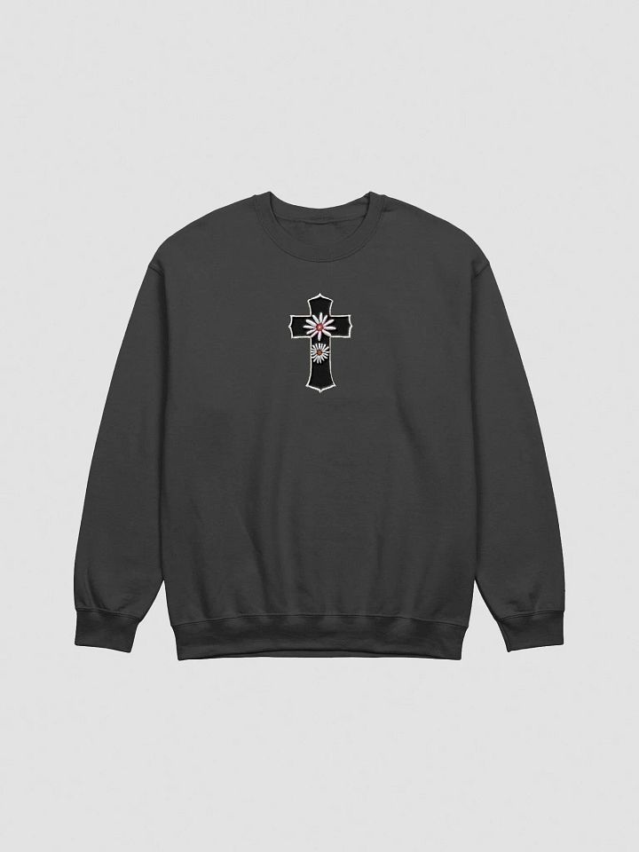 Embroidered Floral Cross Classic Sweatshirt product image (1)