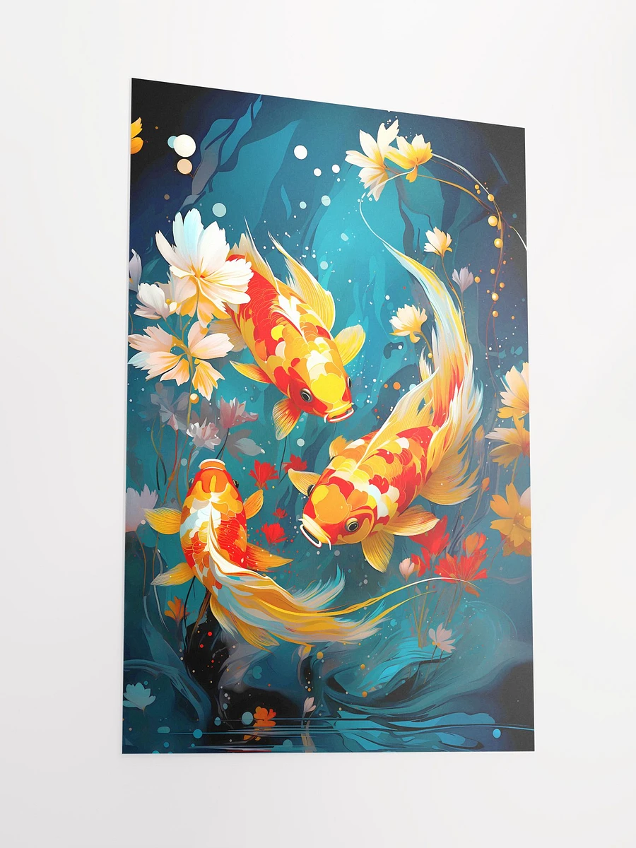Dance of the Koi Fish: A Serene Underwater Ballet Matte Poster product image (4)
