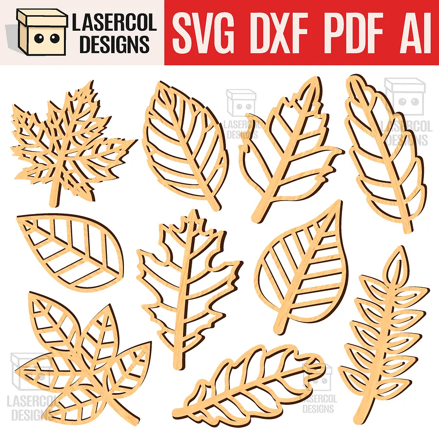 Leaves Cut Outs - Laser Cut Files product image (1)