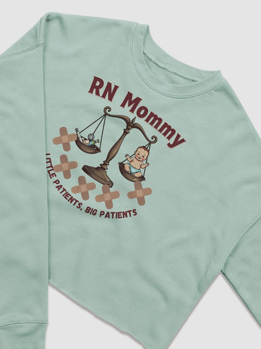 RN Mommy Little Patients Big Patients Cartoon Crop Sweatshirt product image (5)