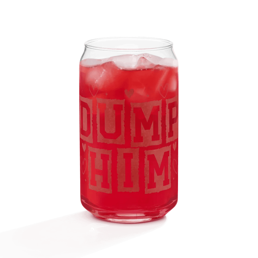 Red 'DUMP HIM' Glass product image (8)