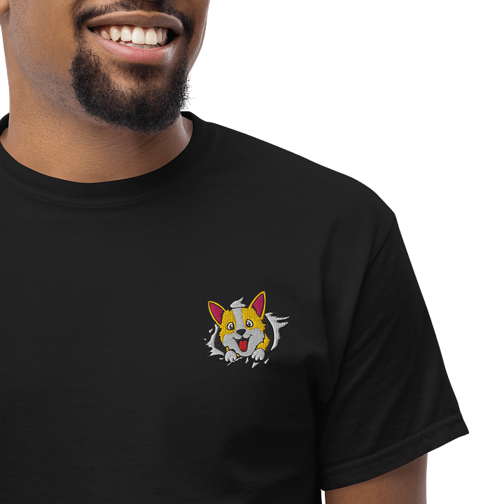 Embroidered Corgi coming out of T-Shirt product image (1)
