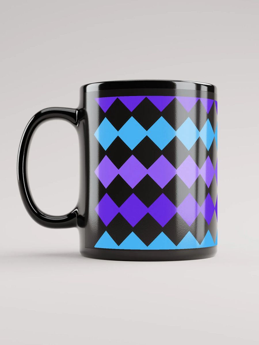 Blue And Purple Diamond Patten Black Mug product image (12)