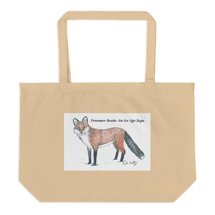 Dreamer Books Fox Tote Bag (Tan/printed 2-sides) product image (1)