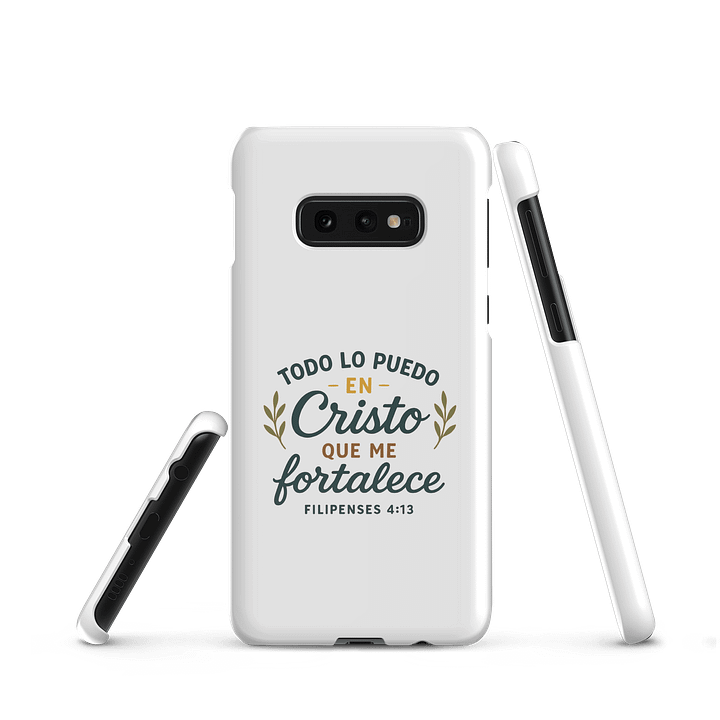 Samsung Snap Case – “Todo lo puedo en Cristo” – Spanish Bible Verse Design product image (1)