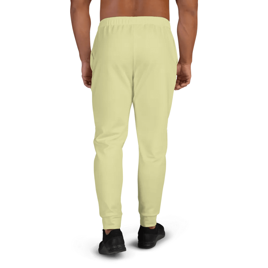 Plain Light Yellow True Summer Recycled Polyester Premium Men's Joggers by Treasure Pie product image (4)