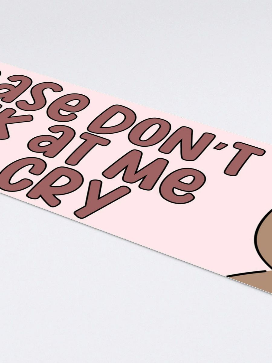 Don't Honk I'll Cry Bumper Sticker product image (4)