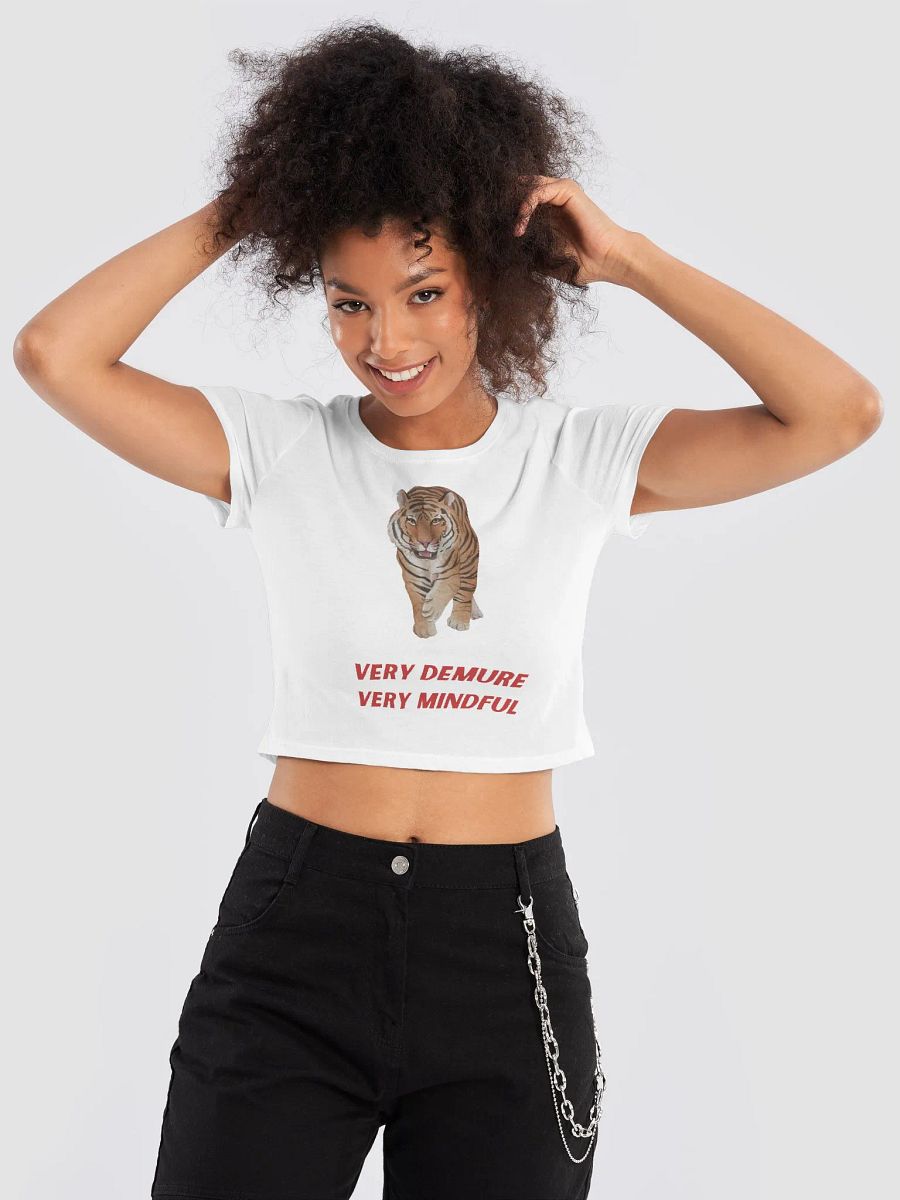 very demure very mindful like a Tiger crop tee product image (17)