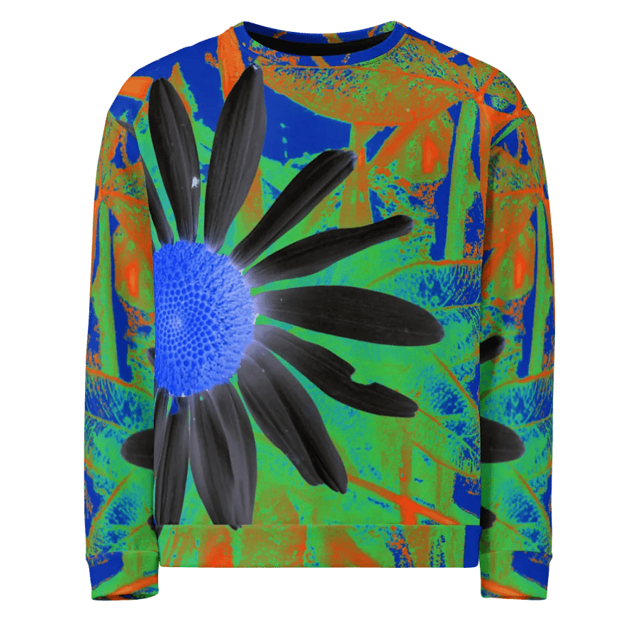 Cool Vibrant Abstract Daisy Unisex Sweatshirt product image (4)