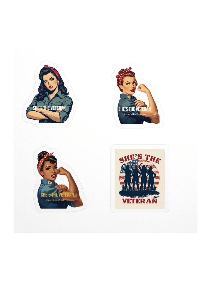 She’s The Veteran Vinyl Stickers product image (1)