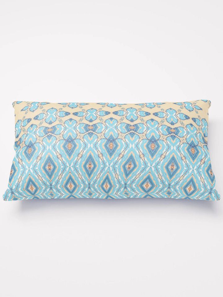 Blue & Cream Diamond Metamorphosis Pillow product image (1)