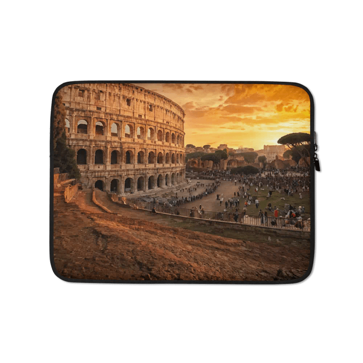 Golden Sunset Colosseum Laptop Sleeve product image (1)