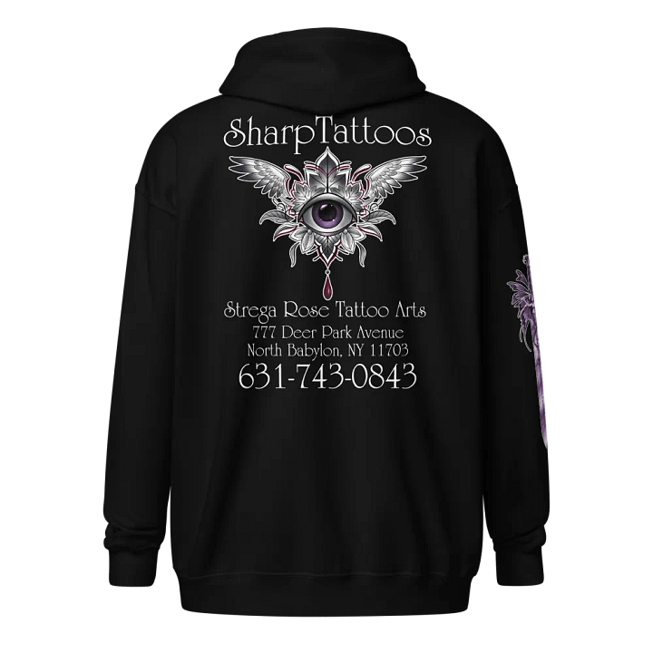 SharpTattoos @ StregaRose (Purple) Zip Hoodie product image (6)