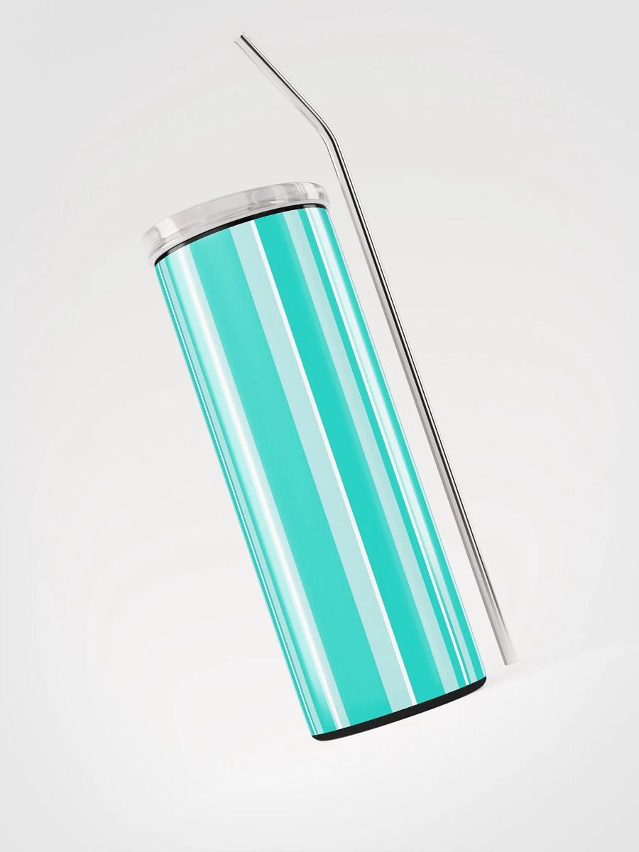 Party Time! Light Teal Stripes 20 oz Tumbler product image (4)