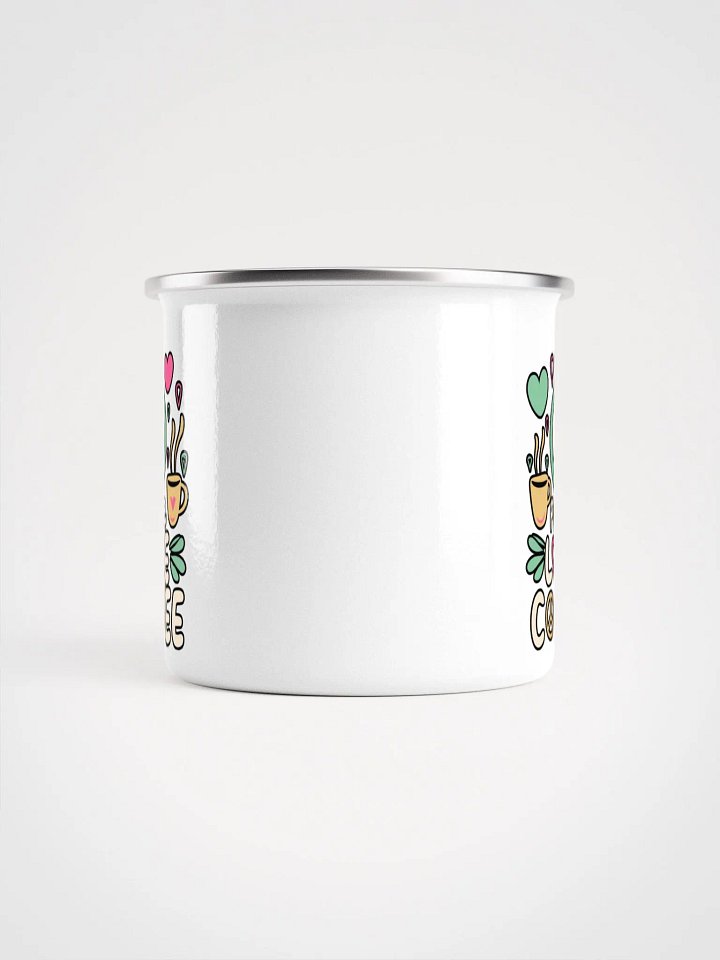 Peace Love Coffee Addict Camping Mug product image (2)