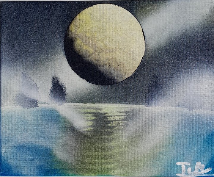 Yellow and White Planet landscape product image (1)